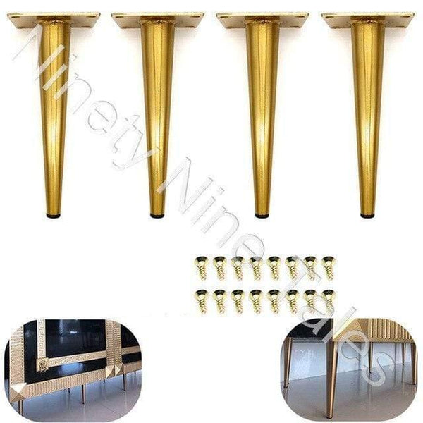 4Pcs/Set 15/20/25/30CM Furniture Cabinet Metal Legs Round Tapered Leg DIY Furnitur Sofa Table Bed Shoe Cabinet Desk Legs