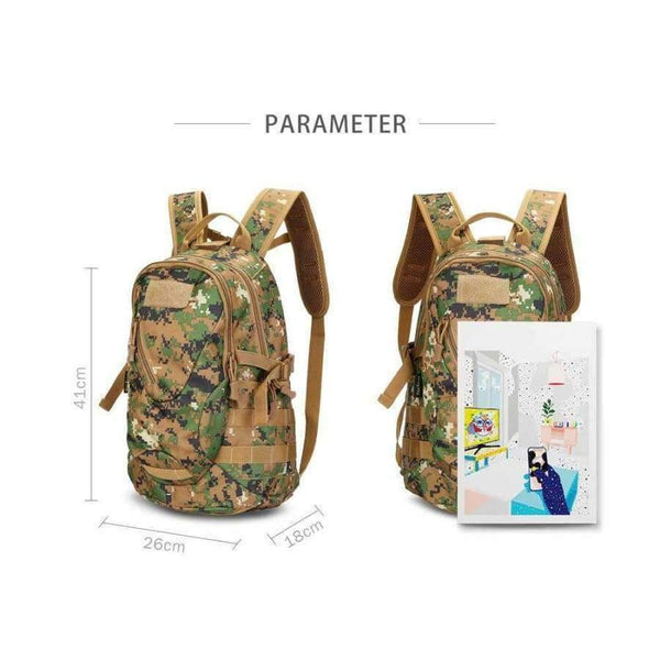Planet Gates 20L Nylon Outdoor Bags Digital Jungle Camouflage Hunting Hiking Camping Military Tactical Backpack Army Bag