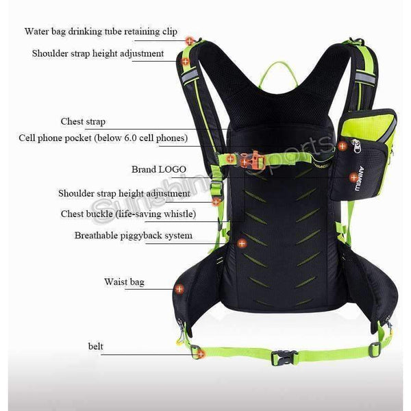 Planet Gates 20L Sports Bag Waterproof Nylon Camping Climbing Bag Rucksack Outdoor Travel Hiking Cycling Backpack Rain Cover 4 Colors