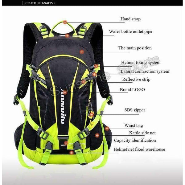 Planet Gates 20L Sports Bag Waterproof Nylon Camping Climbing Bag Rucksack Outdoor Travel Hiking Cycling Backpack Rain Cover 4 Colors