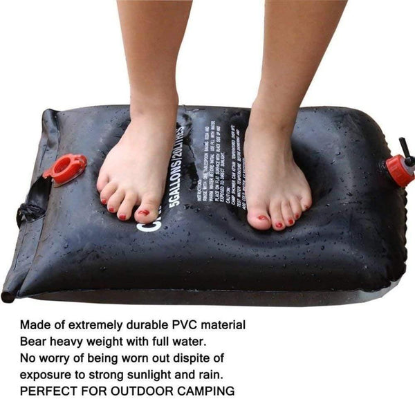 Planet Gates 20L Water Bag Foldable Solar Energy Heated Camp PVC Shower Bag Outdoor Camping BBQ Hiking Climbing Travel Picnic Water Storage