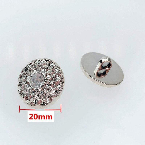 Planet Gates 20MM 10PCS/30PCS New Overcoat  Buttons Sweater Buttons With Rhinestones DIY Apparel Sewing Accessories