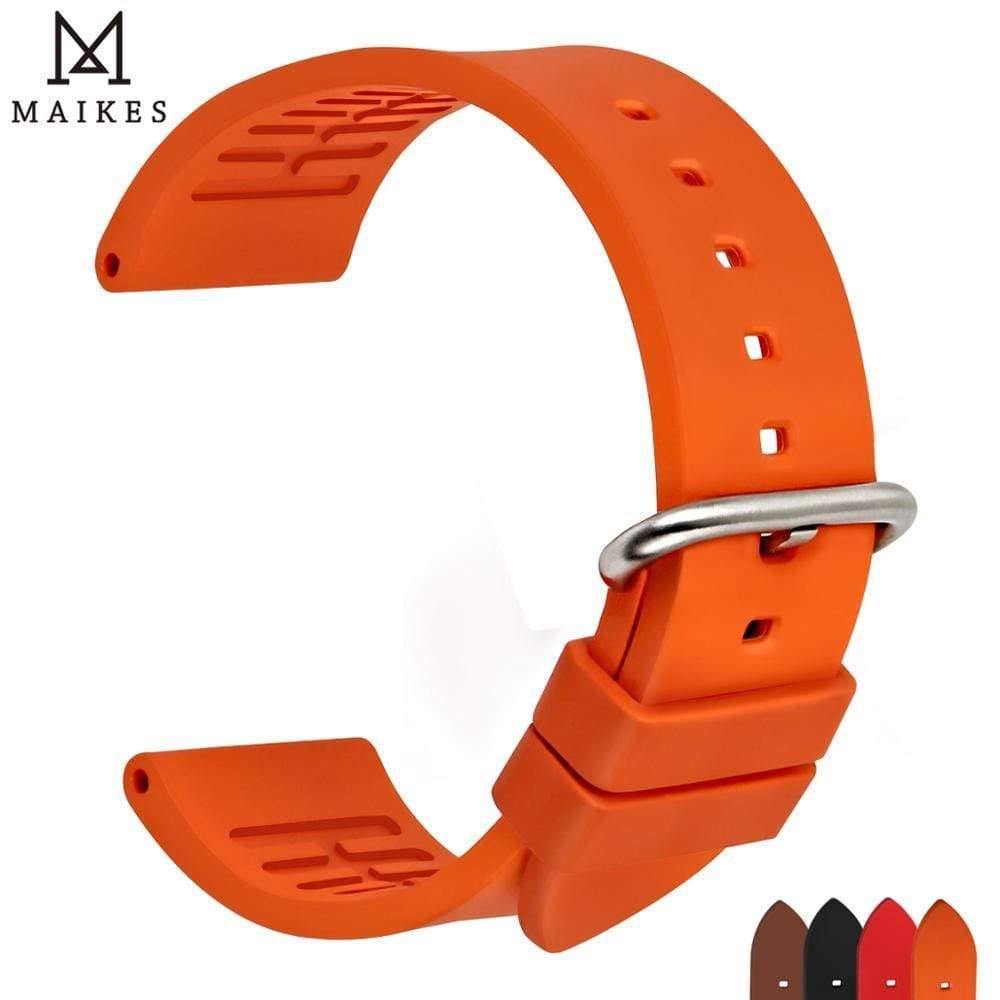 Planet Gates 20mm 22mm 24mm fluororubber rubber watchbands orange sports smart watch band strap watch accessories bracelet belt