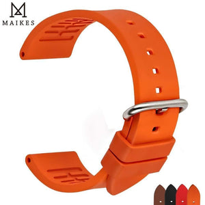 Planet Gates 20mm 22mm 24mm fluororubber rubber watchbands orange sports smart watch band strap watch accessories bracelet belt