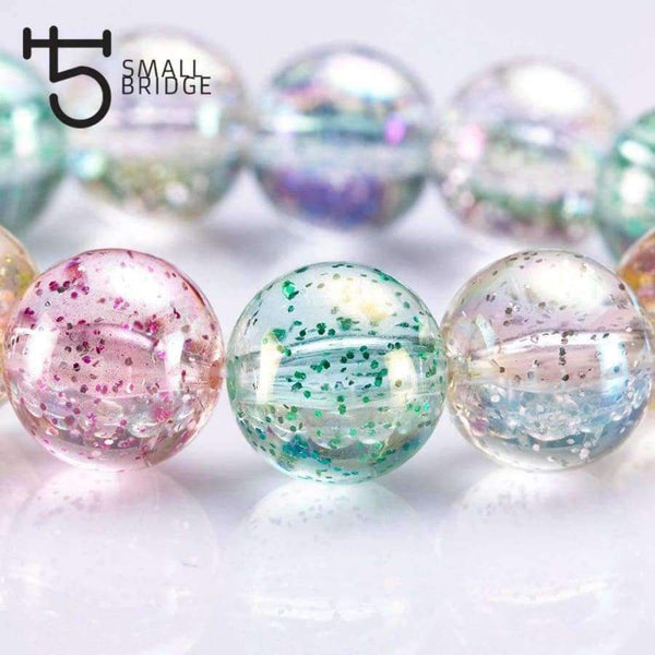 Planet Gates 20mm Colorful Transparent Resin Glitter Beads for Making Jewelry Necklace Handmade Loose Round Resin Beads Wholesale P502