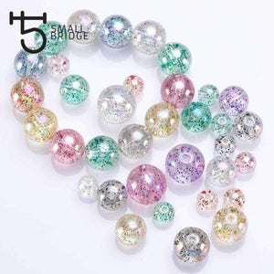 Planet Gates 20mm Colorful Transparent Resin Glitter Beads for Making Jewelry Necklace Handmade Loose Round Resin Beads Wholesale P502