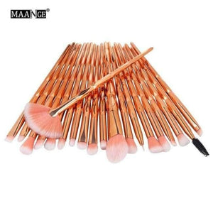 Planet Gates 20pcs 1 5-20Pcs Diamond Makeup Brushes Set Fan Powder Foundation Blush Eye shadow Lip Cosmetic Beautiful Make Up Brush Tools