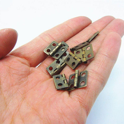 20pcs 13 * 12mm Promotion Cabinet Hinges Bisagras Para Muebles Blum Antique Wooden Gift Box Hinge Special Small Metal