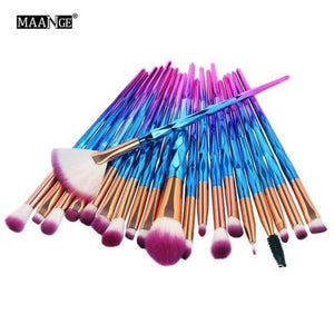 Planet Gates 20pcs 2 5-20Pcs Diamond Makeup Brushes Set Fan Powder Foundation Blush Eye shadow Lip Cosmetic Beautiful Make Up Brush Tools