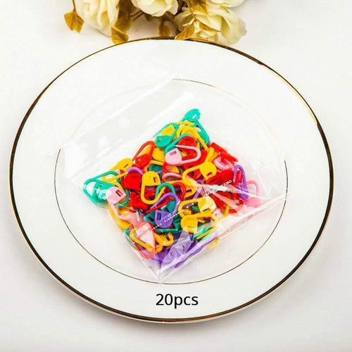 Planet Gates 20pcs 20-120pcs Knitting Holder Needle Plastic Stitch Markers DIY Needle Arts Craft Locking Stitch Grooved Cable Stitch Holder Sewing