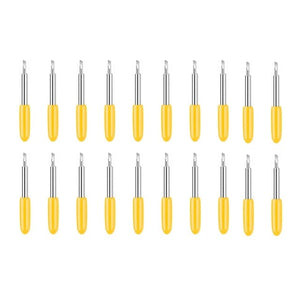 Planet Gates 20Pcs 30 degree 1 set Roland Cricut Plotter Blade 30/45/60 Degrees Knife Cutter Blades Vinyl Cutter Offset Knife Replacement Carving Tool