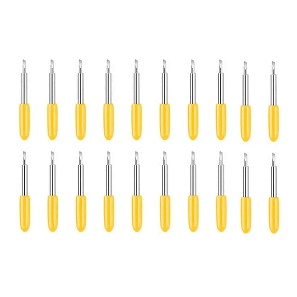 Planet Gates 20Pcs 30 degree 1 set Roland Cricut Plotter Blade 30/45/60 Degrees Knife Cutter Blades Vinyl Cutter Offset Knife Replacement Carving Tool