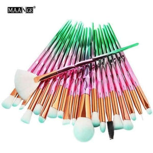 Planet Gates 20pcs 5 5-20Pcs Diamond Makeup Brushes Set Fan Powder Foundation Blush Eye shadow Lip Cosmetic Beautiful Make Up Brush Tools