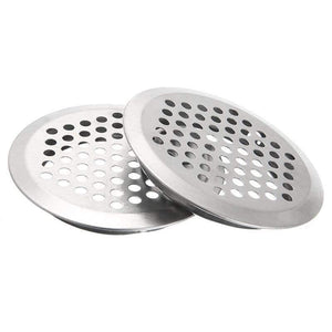 20pcs Air Vent Grille Cupboard Exhaust Ventilation Grille Set Stainless Steel Slotted Grille For Wardrobe Air Circulation Parts