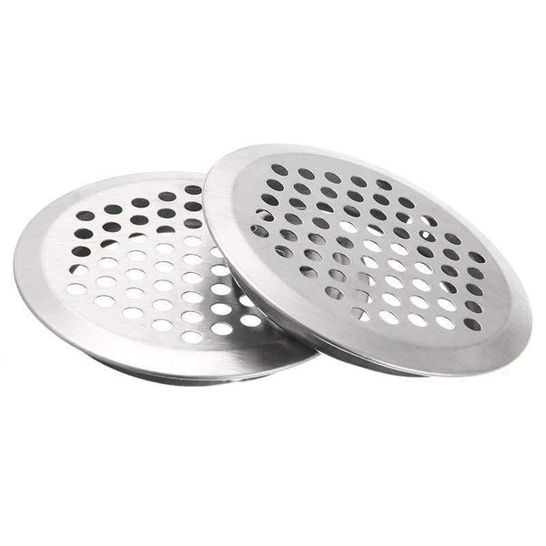 20pcs Air Vent Grille Cupboard Exhaust Ventilation Grille Set Stainless Steel Slotted Grille For Wardrobe Air Circulation Parts