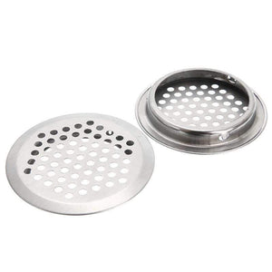 20pcs Air Vent Grille Cupboard Exhaust Ventilation Grille Set Stainless Steel Slotted Grille For Wardrobe Air Circulation Parts