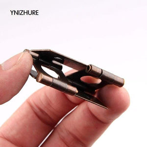 20pcs Antique Furniture Silk Hinges Jewelry Box Hinges Retro Jewelry Retro Style Double Acting Folding Screen Hinge Bronze Tone