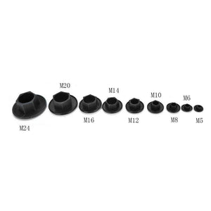 20PCS Black Hex Socket Allen Bolt Screw Nut Hexagon Head Cover Cap Protector Fasteners Screws Covers Caps M5-M24
