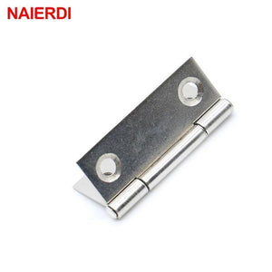 20pcs Cabinet Hinges 1.5Inch Stainless Steel Mini Drawer Jewelry Box Silver Door Hinge For Decoration Furniture Hardware