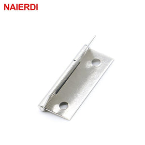 20pcs Cabinet Hinges 1.5Inch Stainless Steel Mini Drawer Jewelry Box Silver Door Hinge For Decoration Furniture Hardware
