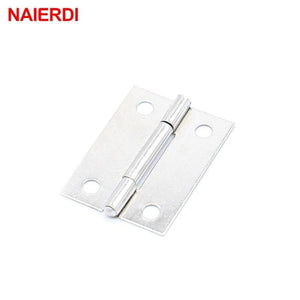 20pcs Cabinet Hinges 1.5Inch Stainless Steel Mini Drawer Jewelry Box Silver Door Hinge For Decoration Furniture Hardware