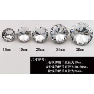 Planet Gates 20Pcs Diamond Pattern Crystal Upholstery Nail Button Tacks Studs Pins 20/25/30mm Dia Sofa Wall Decoration Furniture Accessory