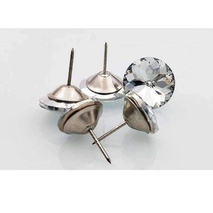 Planet Gates 20Pcs Diamond Pattern Crystal Upholstery Nail Button Tacks Studs Pins 20/25/30mm Dia Sofa Wall Decoration Furniture Accessory