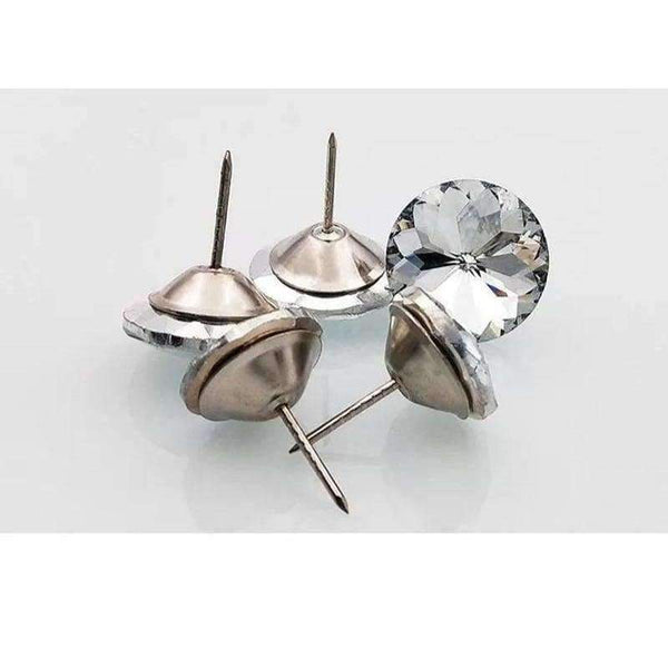 Planet Gates 20Pcs Diamond Pattern Crystal Upholstery Nail Button Tacks Studs Pins 20/25/30mm Dia Sofa Wall Decoration Furniture Accessory