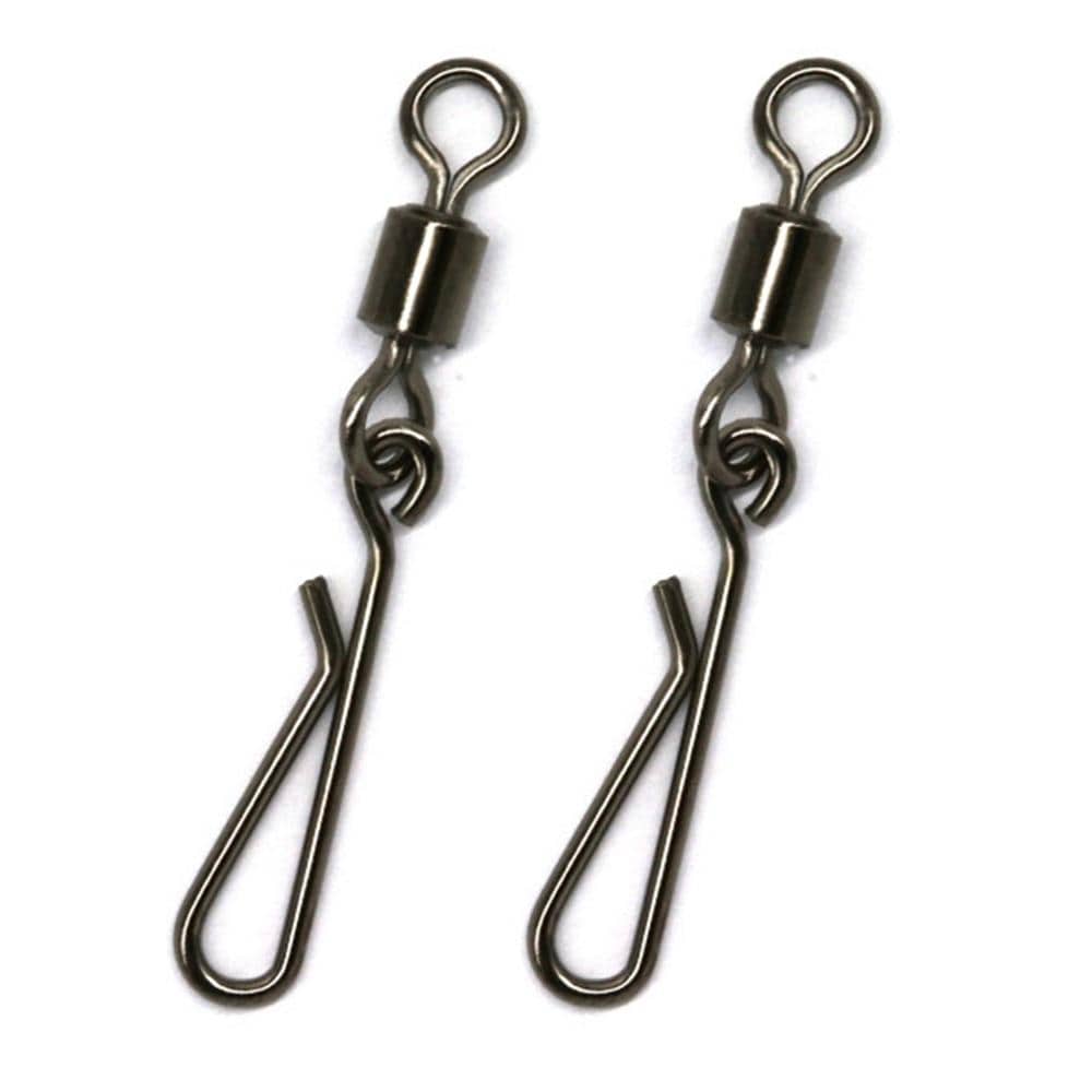 Planet Gates 20pcs Fishing Swivels Rolling Swivel Interlock Snap Size 12/10/8/6/4/2 Hook Lure Connector Terminal Tackle Swivel Fishing 2032