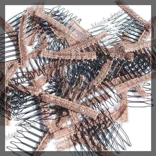 Planet Gates 20pcs hair clips in human hair extension and  hair clip for wigs small wire spring comb for wig/hair weft