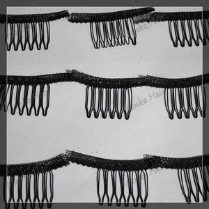 Planet Gates 20pcs hair clips in human hair extension and  hair clip for wigs small wire spring comb for wig/hair weft