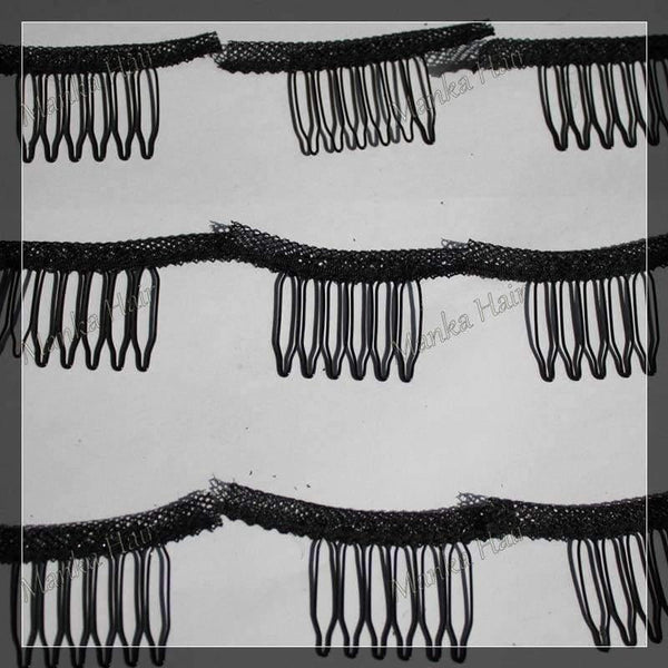 Planet Gates 20pcs hair clips in human hair extension and  hair clip for wigs small wire spring comb for wig/hair weft
