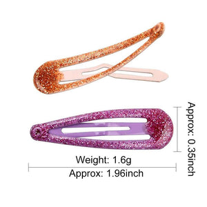 20pcs/lot Baby Girls Snap Hair Clip for Children Kids Hair Pins Color Glitter Hairpin Women Hair Accessories Cute Metal Barrette