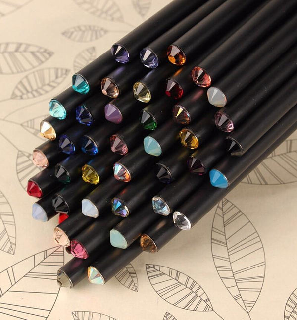 Planet Gates 20pcs/lot Black Wood Pencil HB Diamond Standard Pencil For Drawing Painting Supplies Office stationery