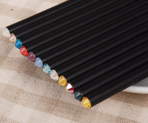 Planet Gates 20pcs/lot Black Wood Pencil HB Diamond Standard Pencil For Drawing Painting Supplies Office stationery