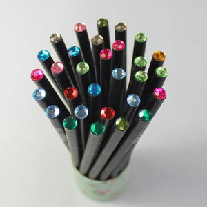 Planet Gates 20pcs/lot Black Wood Pencil HB Diamond Standard Pencil For Drawing Painting Supplies Office stationery