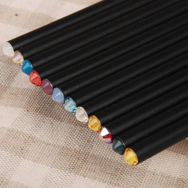 Planet Gates 20pcs/lot Black Wood Pencil HB Diamond Standard Pencil For Drawing Painting Supplies Office stationery New Writing pen gift