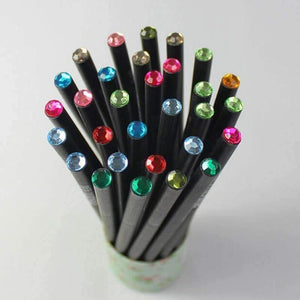 Planet Gates 20pcs/lot Black Wood Pencil HB Diamond Standard Pencil For Drawing Painting Supplies Office stationery New Writing pen gift
