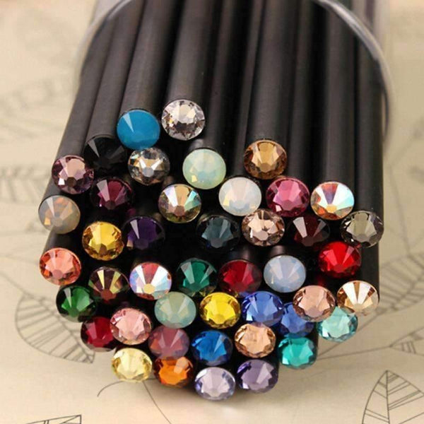Planet Gates 20pcs/lot Black Wood Pencil HB Diamond Standard Pencil For Drawing Painting Supplies Office stationery New Writing pen gift