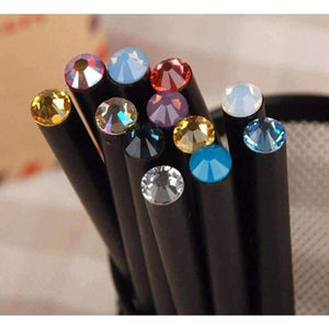 Planet Gates 20pcs/lot Black Wood Pencil HB Diamond Standard Pencil For Drawing Painting Supplies Office stationery New Writing pen gift