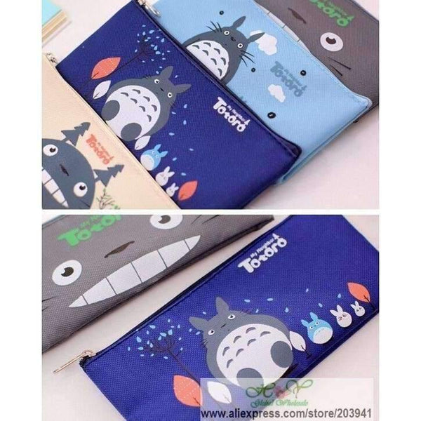 Planet Gates 20pcs/lot Japan Cartoon Totoro series Canvas Pencil bag/Pen Pencils & Writing Supplies Office & School Stationery wholesale