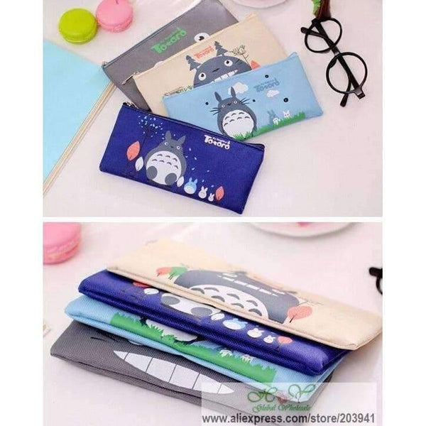 Planet Gates 20pcs/lot Japan Cartoon Totoro series Canvas Pencil bag/Pen Pencils & Writing Supplies Office & School Stationery wholesale