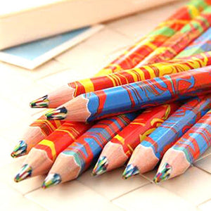 Planet Gates 20pcs/lot Mixed Colors Rainbow Pencil Art Drawing Pencils Writing Sketches Children Graffiti
