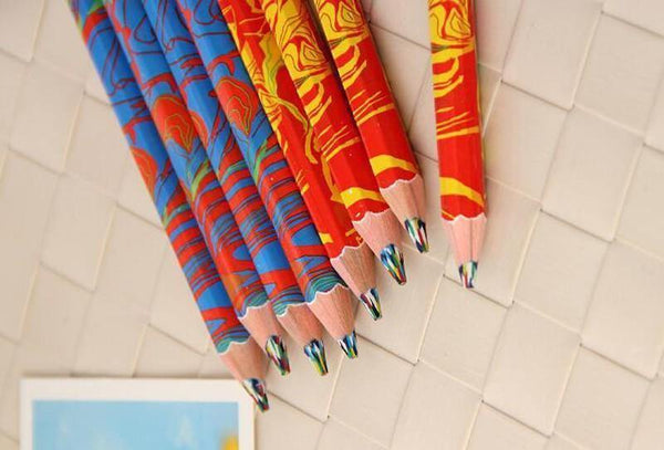 Planet Gates 20pcs/lot Mixed Colors Rainbow Pencil Art Drawing Pencils Writing Sketches Children Graffiti