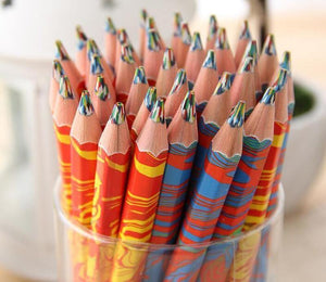 Planet Gates 20pcs/lot Mixed Colors Rainbow Pencil Art Drawing Pencils Writing Sketches Children Graffiti