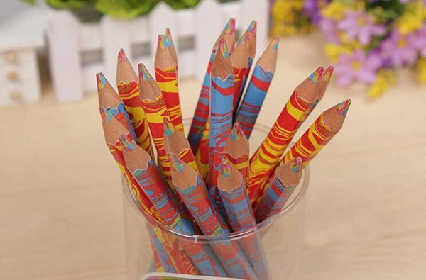 Planet Gates 20pcs/lot Mixed Colors Rainbow Pencil Art Drawing Pencils Writing Sketches Children Graffiti