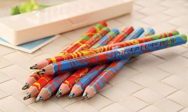 Planet Gates 20pcs/lot Mixed Colors Rainbow Pencil Art Drawing Pencils Writing Sketches Children Graffiti