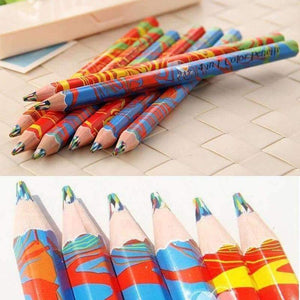 Planet Gates 20pcs/lot Mixed Colors Rainbow Pencil Art Drawing Pencils Writing Sketches Children Graffiti Pen School Supplies