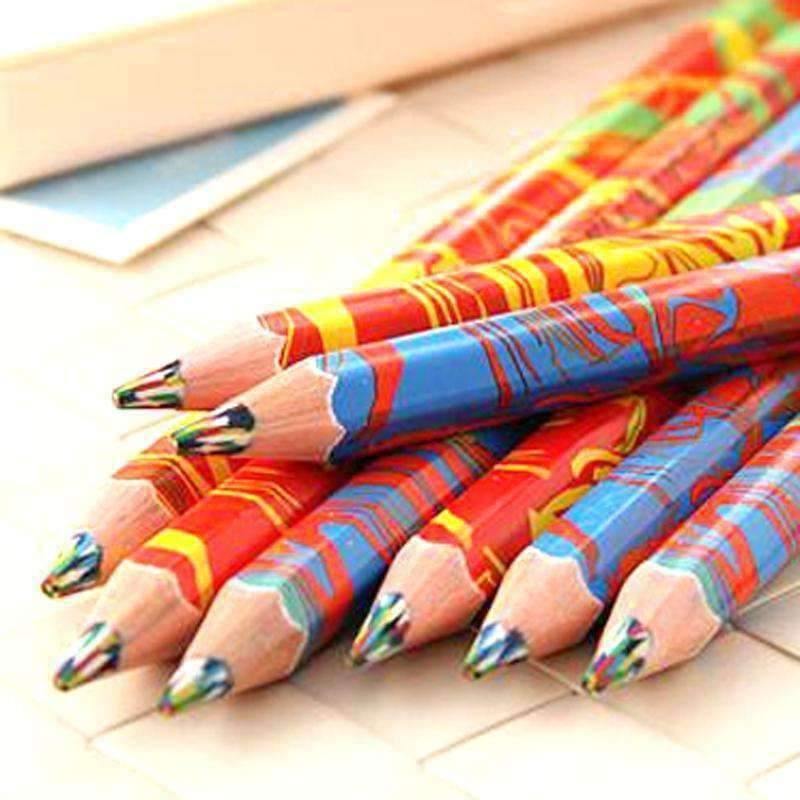 Planet Gates 20pcs/lot Mixed Colors Rainbow Pencil Art Drawing Pencils Writing Sketches Children Graffiti Pen School Supplies