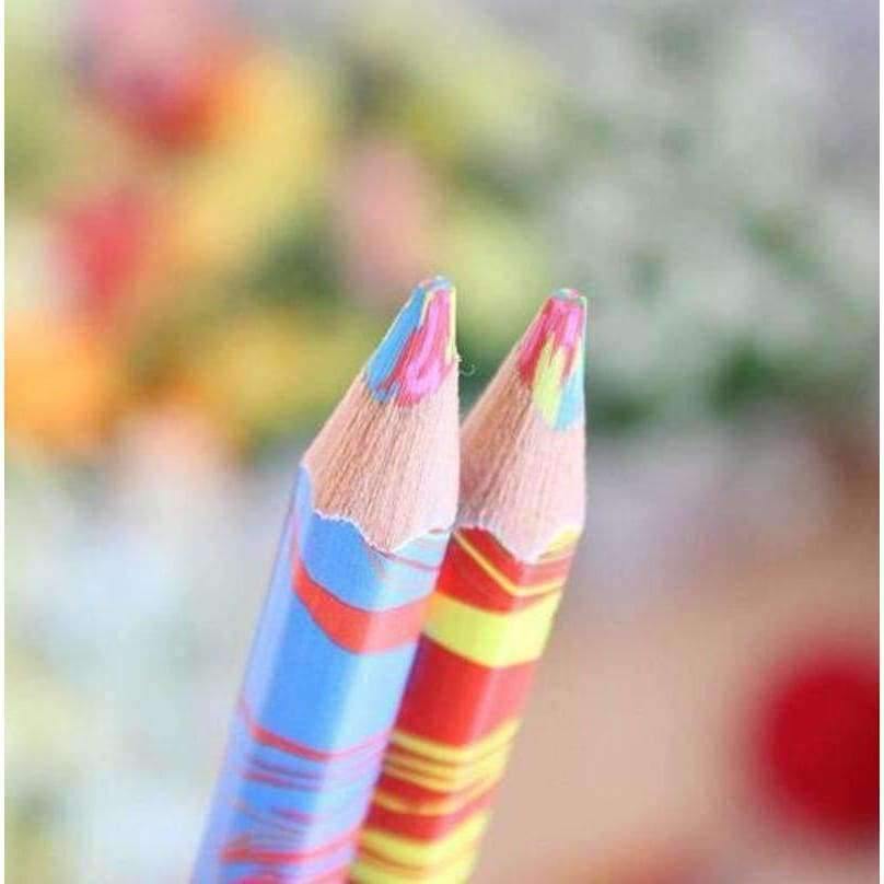 Planet Gates 20pcs/lot Mixed Colors Rainbow Pencil Art Drawing Pencils Writing Sketches Children Graffiti Pen School Supplies